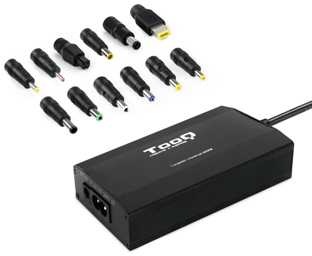 TooQ TQLC-100BS01M adaptador e inversor de corriente Auto/Interior Negro
