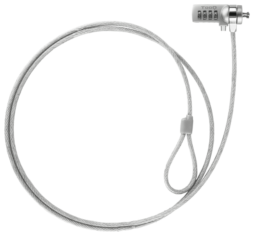 TooQ TQCLKC0015 cable antirrobo Plata 1,5 m