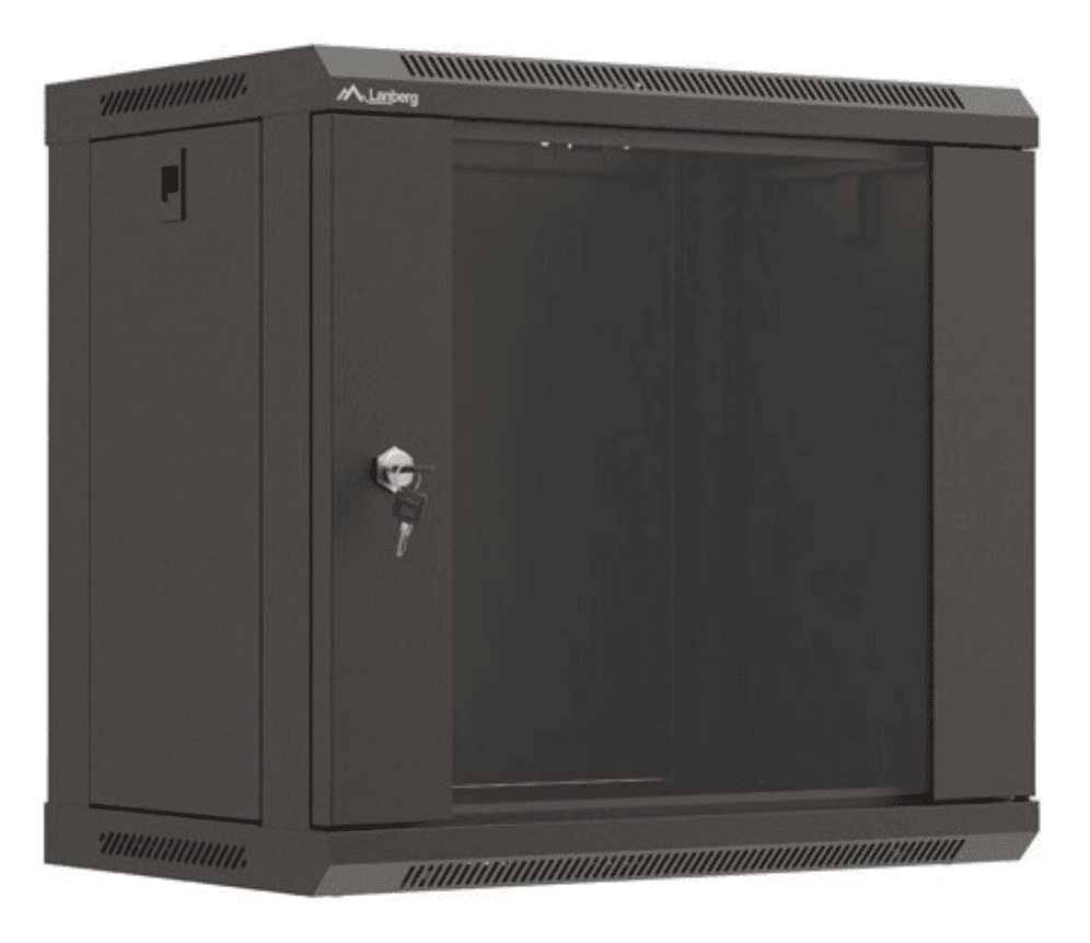 Lanberg WF03-5309-10B armario rack 9U Bastidor de pared Negro