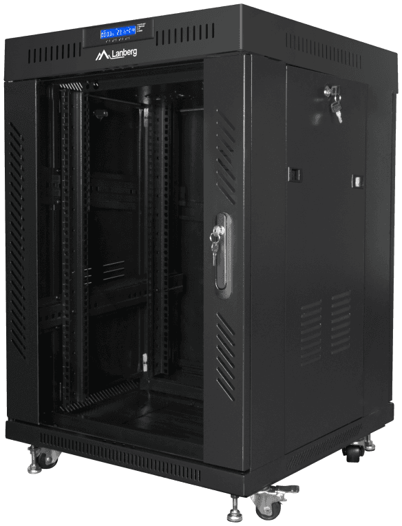Lanberg FF01-6615-12BL armario rack 15U Rack o bastidor independiente Negro