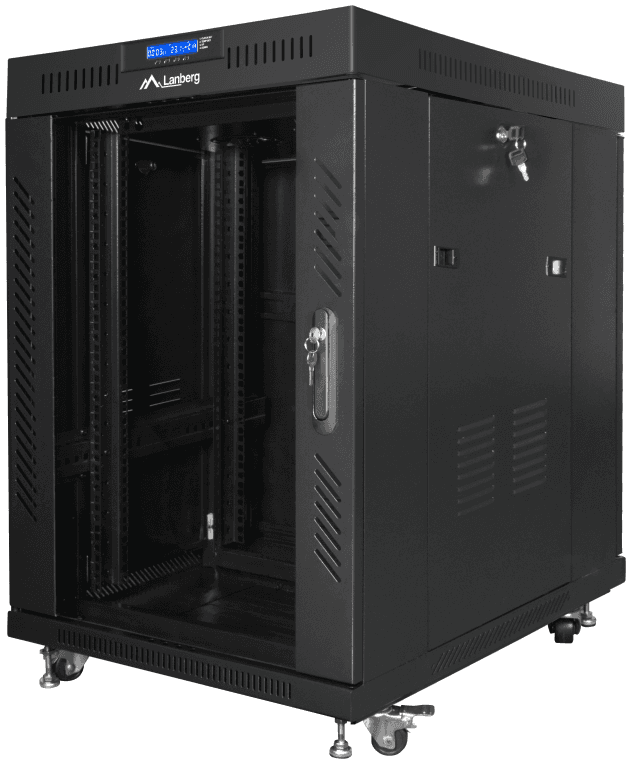 Lanberg FF01-6815-12BL armario rack 15U Rack o bastidor independiente Negro