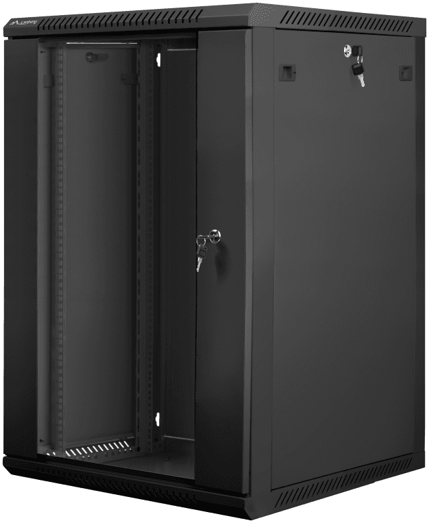 Lanberg WF01-6618-10B armario rack 18U Bastidor de pared Negro