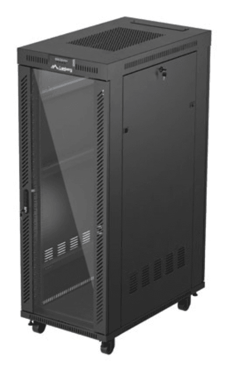 Lanberg FF01-6032-12BL armario rack 32U Bastidor para instalación en suelo Negro