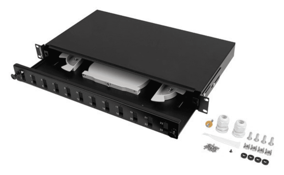 Lanberg FOP1-12SD-LQB panel de parcheo 1U