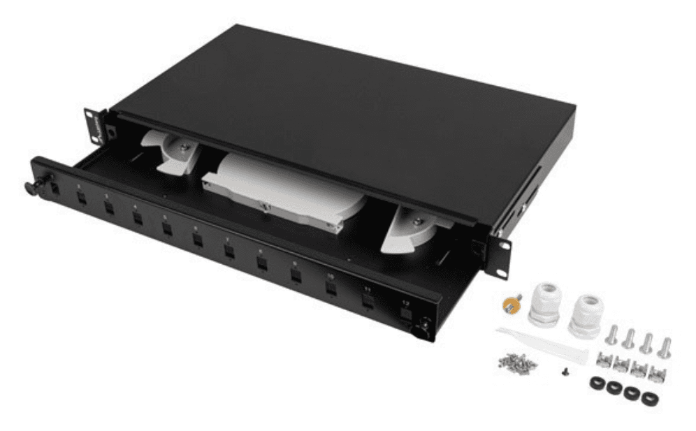 Lanberg FOP1-12SS-LDB panel de parcheo 1U