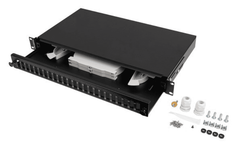 Lanberg FOP1-24SD-LQB panel de parcheo 1U