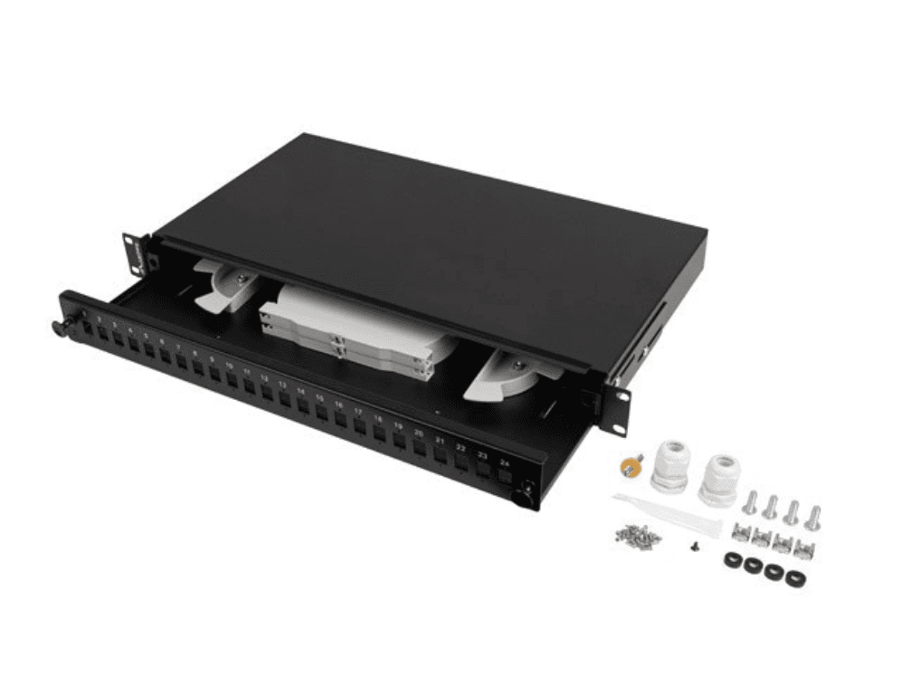 Lanberg FOP1-24SS-LDB panel de parcheo 1U