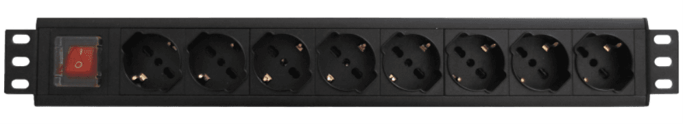 WP WPN-PDU-G01-08 unidad de distribución de energía (PDU) 8 salidas AC 1.5U Negro