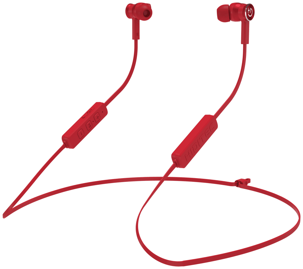 Hiditec AKEN Auriculares Inalámbrico Dentro de oído, Banda para cuello Llamadas/Música Bluetooth Rojo