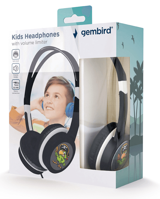 Gembird MHP-JR-BK auricular y casco Auriculares Alámbrico Diadema Música Negro