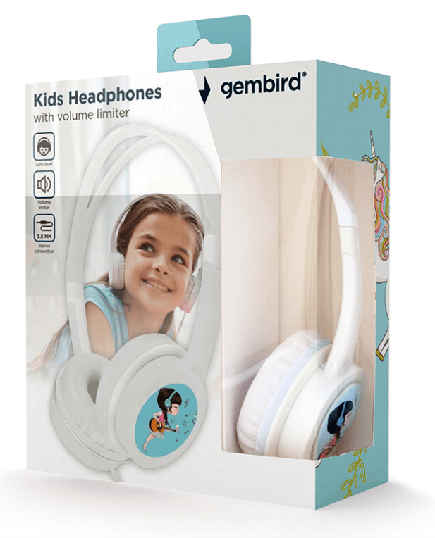 Gembird MHP-JR-W auricular y casco Auriculares Alámbrico Diadema Música Blanco