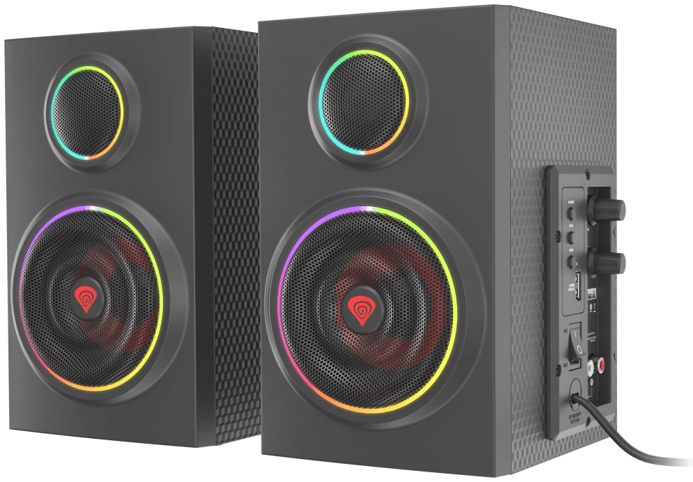 GENESIS Helium 300 BT conjunto de altavoces 24 W PC/ordenador portátil Negro 2.0 canales De 2 vías Bluetooth