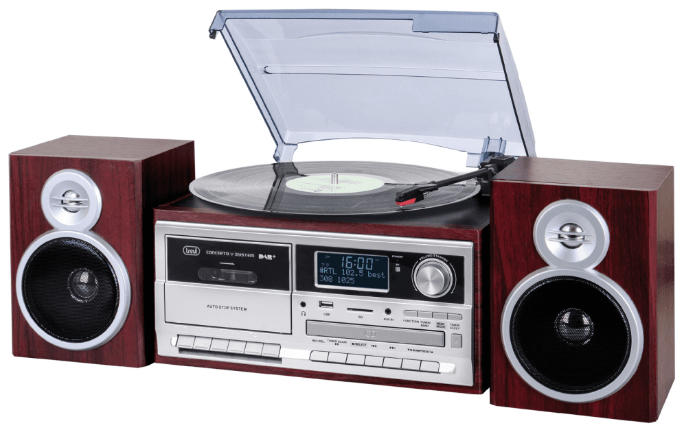 Trevi TT 1072 DAB Tocadiscos de tracción directa Madera Semiautomático