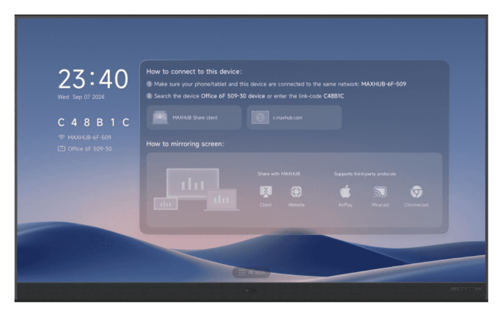 MAXHUB DVLED RAPTOR SERIES V3 3,81 m (150") 1920 x 1080 Pixeles Wi-Fi 6 (802.11ax) Negro Bluetooth