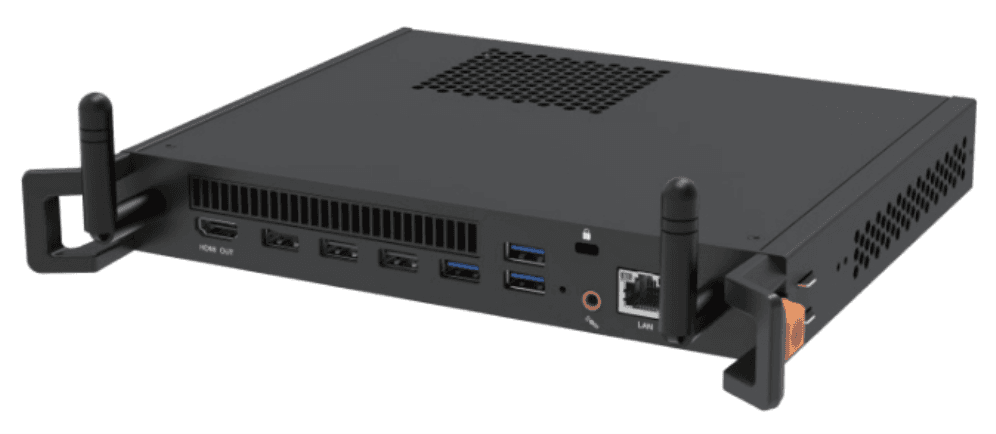 MAXHUB MT71E PCs/estación de trabajo Intel® Core™ i5 i5-12450H 12 GB DDR4-SDRAM 256 GB Windows 11 Pro Chasis montado en bastidor Mini PC Negro