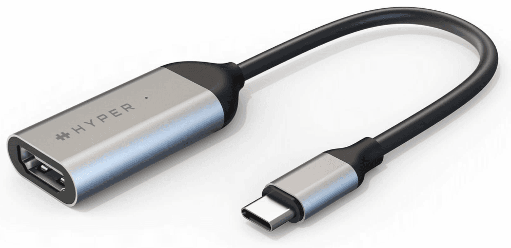 HYPER HD425A adaptador de cable de vídeo USB Tipo C HDMI Acero inoxidable