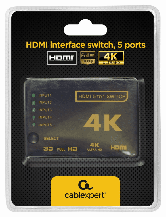 Gembird DSW-HDMI-53 interruptor de video
