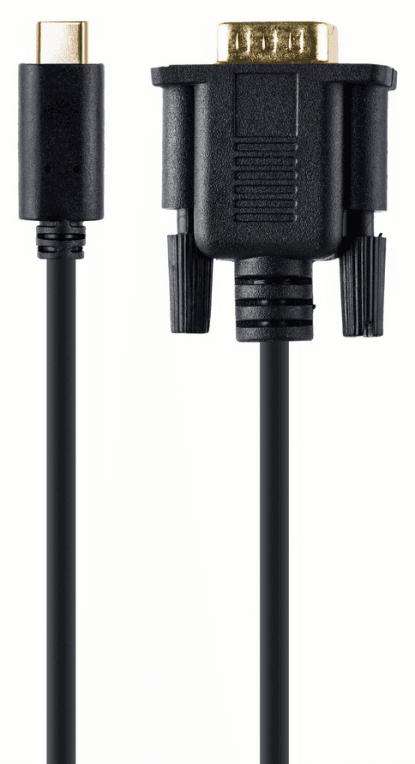 Gembird A-CM-VGAM-01 adaptador de cable de vídeo 2 m USB C VGA (D-Sub) Negro