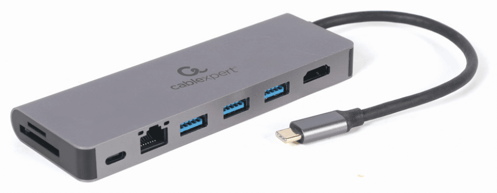 Gembird A-CM-COMBO5-05 hub de interfaz USB 3.2 Gen 1 (3.1 Gen 1) Type-C 5000 Mbit/s Gris