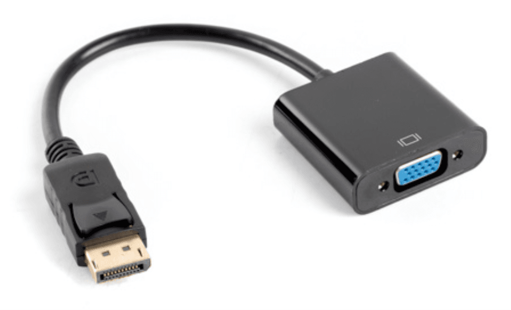 Lanberg AD-0002-BK adaptador de cable de vídeo 0,2 m VGA (D-Sub) DisplayPort Negro