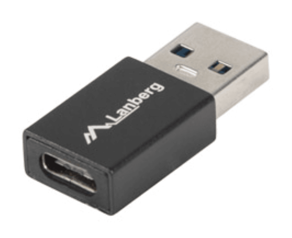 Lanberg AD-UC-UA-01 cambiador de género para cable USB 3.0 Type A USB 3.0 Type C Negro