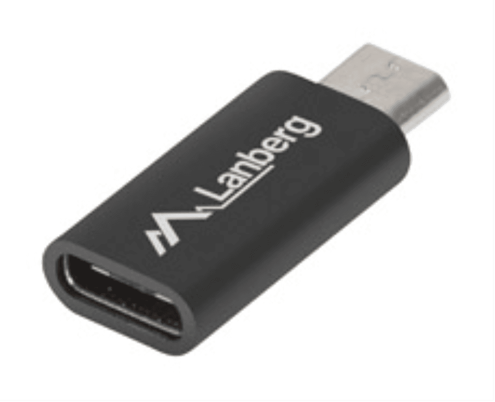 Lanberg AD-UC-UM-01 cambiador de género para cable Micro-USB 2.0 Type B USB 2.0 Type C Negro