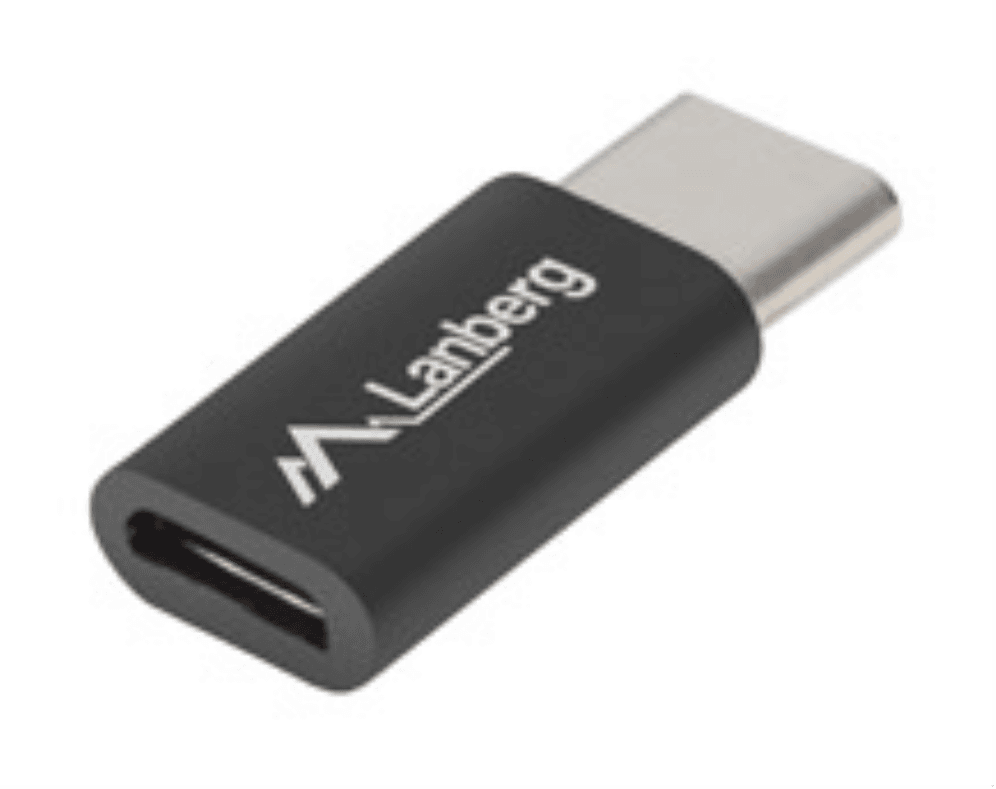 Lanberg AD-UC-UM-02 cambiador de género para cable USB 2.0 Type C Micro-USB 2.0 Type B Negro