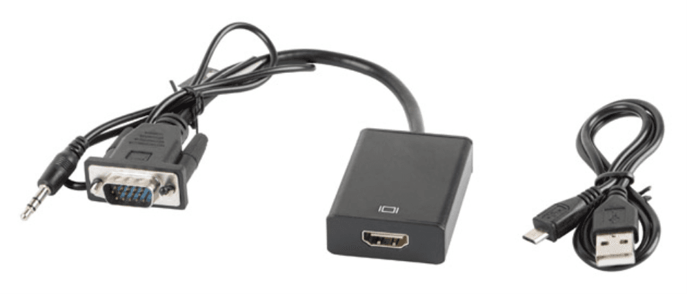 Lanberg AD-0021-BK adaptador de cable de vídeo 0,2 m HDMI tipo A (Estándar) VGA (D-Sub) Negro
