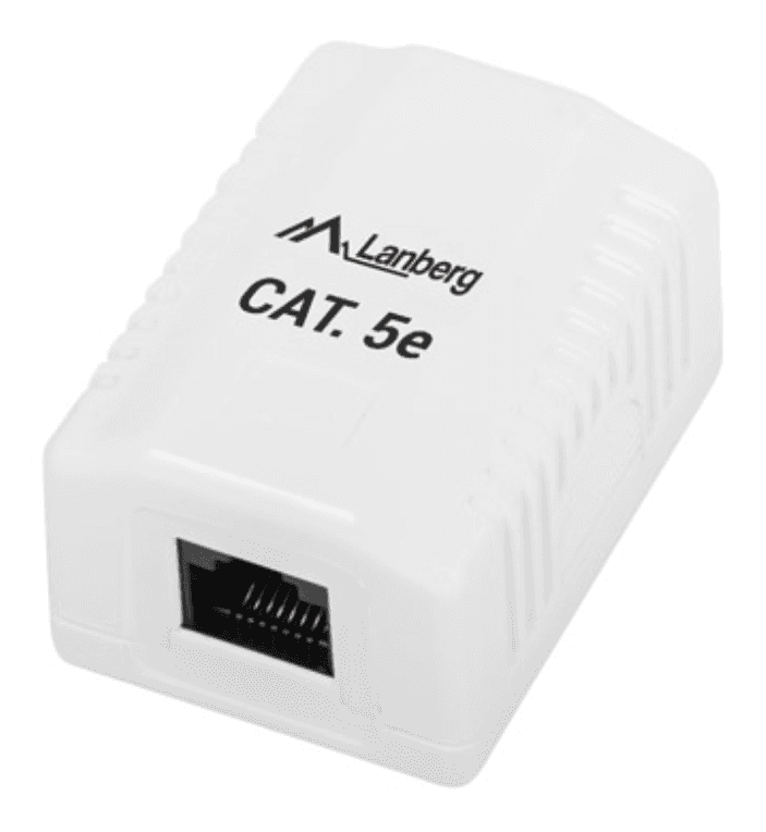 Lanberg OU5-0001-W caja de tomacorriente RJ-45 Blanco