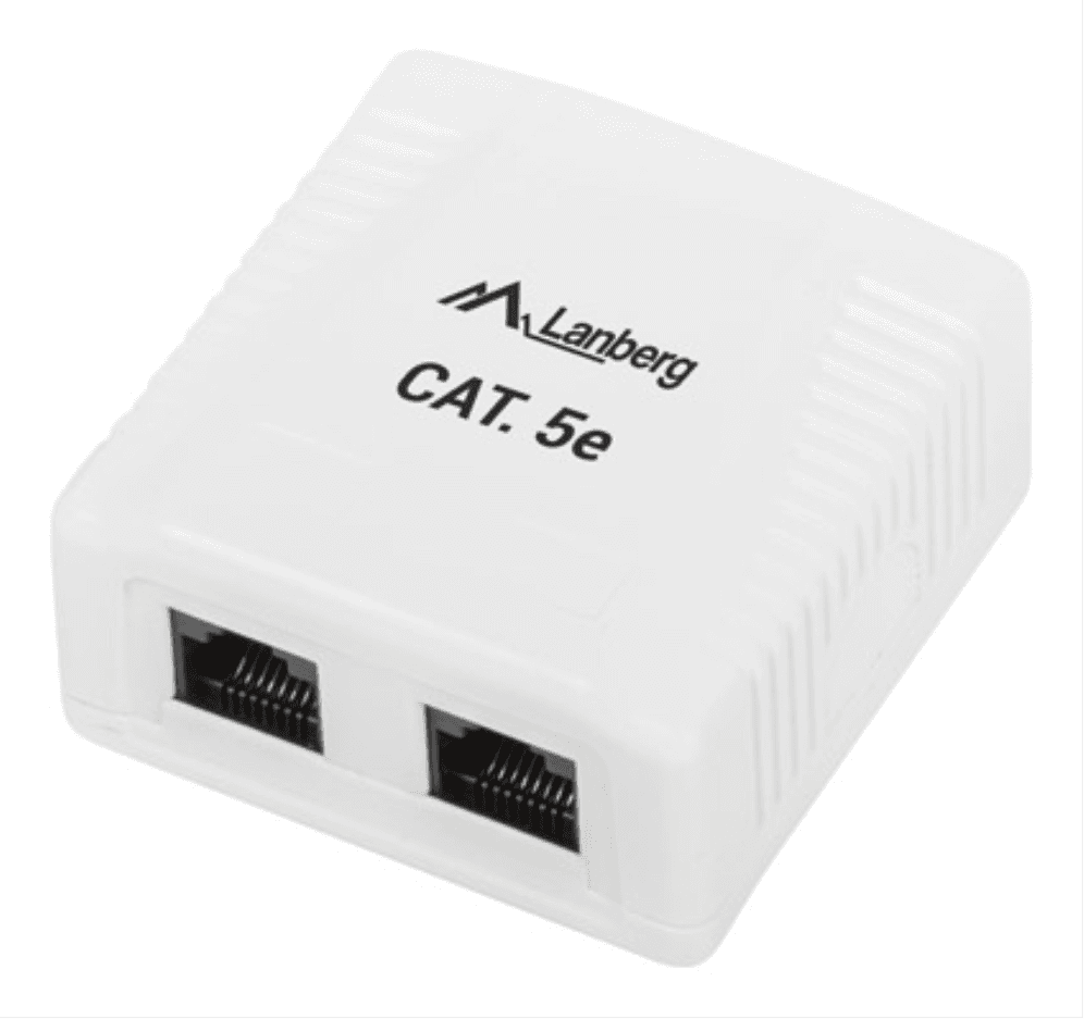 Lanberg OU5-0002-W caja de tomacorriente RJ-45 Blanco