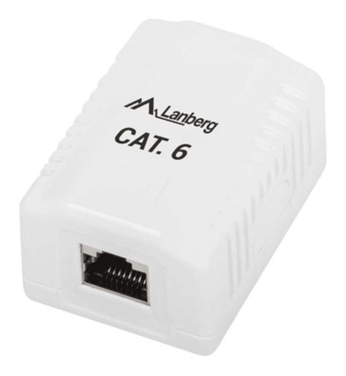 Lanberg OS6-0001-W caja de tomacorriente RJ-45 Blanco