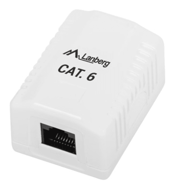 Lanberg OU6-0001-W caja de tomacorriente RJ-45 Blanco