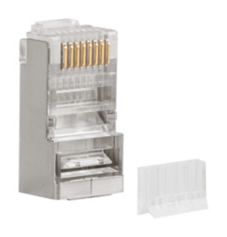 Lanberg PLS-6000 conector RJ-45 Acero inoxidable, Transparente