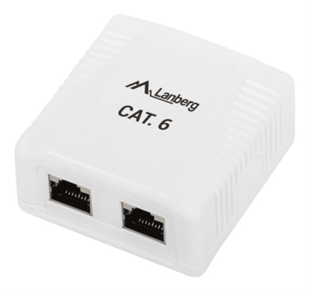 Lanberg OS6-0002-W cambiador de género para cable 2 x RJ-45 Blanco