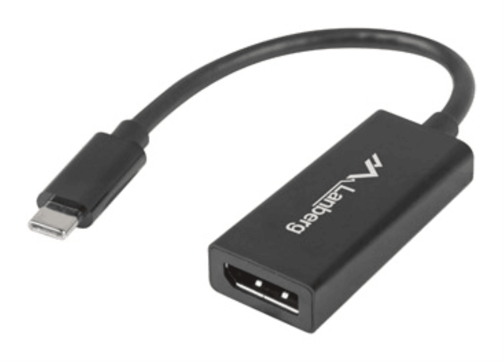 Lanberg AD-UC-DP-01 adaptador de cable de vídeo 0,15 m USB Tipo C DisplayPort Negro