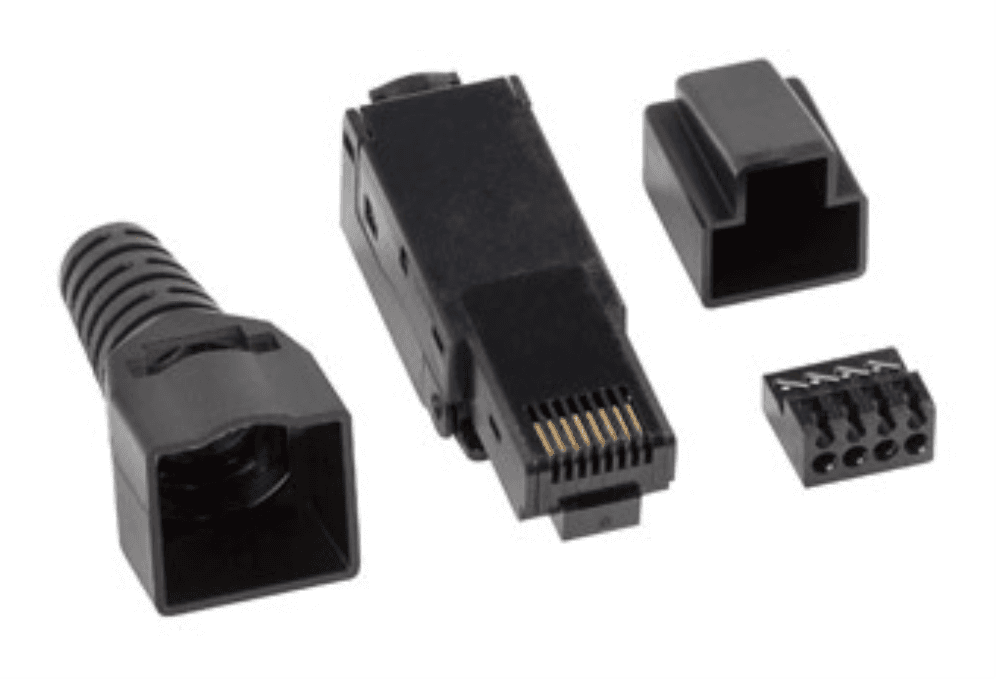 Lanberg PLU-6000TL conector RJ-45 Negro