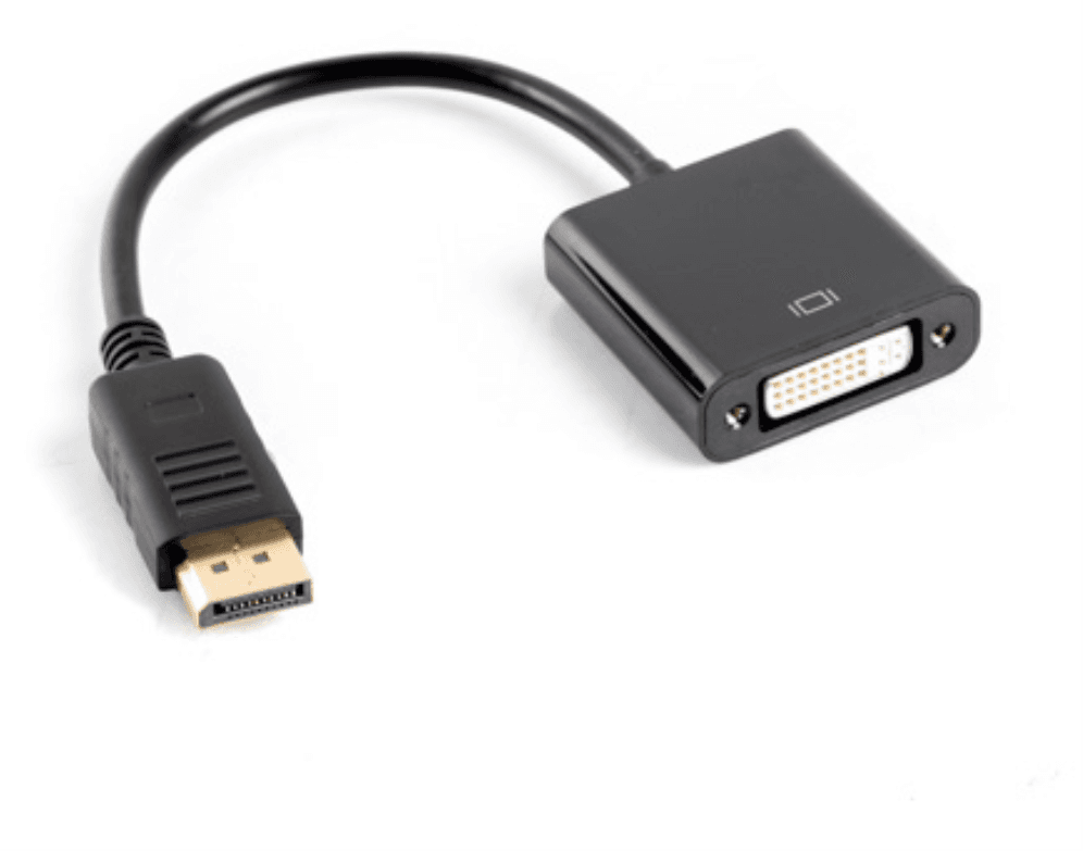 Lanberg AD-0007-BK adaptador de cable de vídeo 0,1 m DisplayPort DVI-D Negro