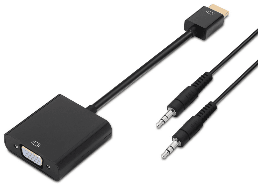 AISENS A122-0126 adaptador de cable de vídeo 0,1 m Negro