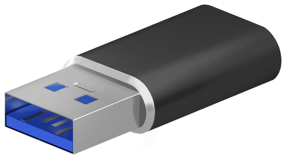 AISENS Mini Adaptador USB 3.2 Gen2 / USB 2.0 3A, Tipo USB-C/H-A/M, Negro