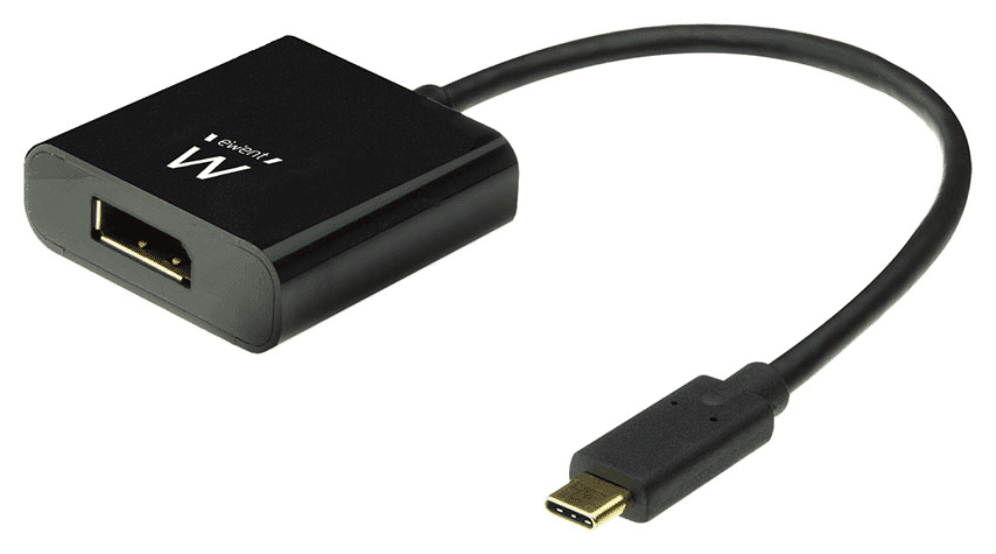 Ewent EW9825 adaptador de cable de vídeo 0,15 m USB Tipo C DisplayPort Negro