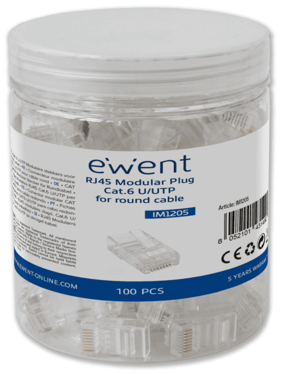 Ewent IM1205 conector RJ-45 Transparente
