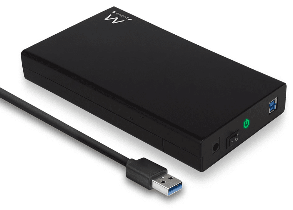 Ewent EW7056 caja para disco duro externo Caja de disco duro (HDD) Negro 3.5"