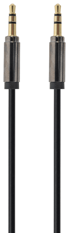 Gembird Cable CCAP-444-0.75M (Mini Jack M - Mini Jack M; 0,75m; black color) cable de audio 3,5mm Negro