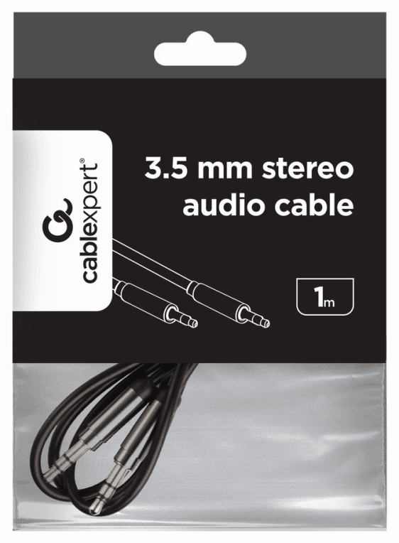 Gembird CCAP-444-1M cable de audio 3,5mm Negro