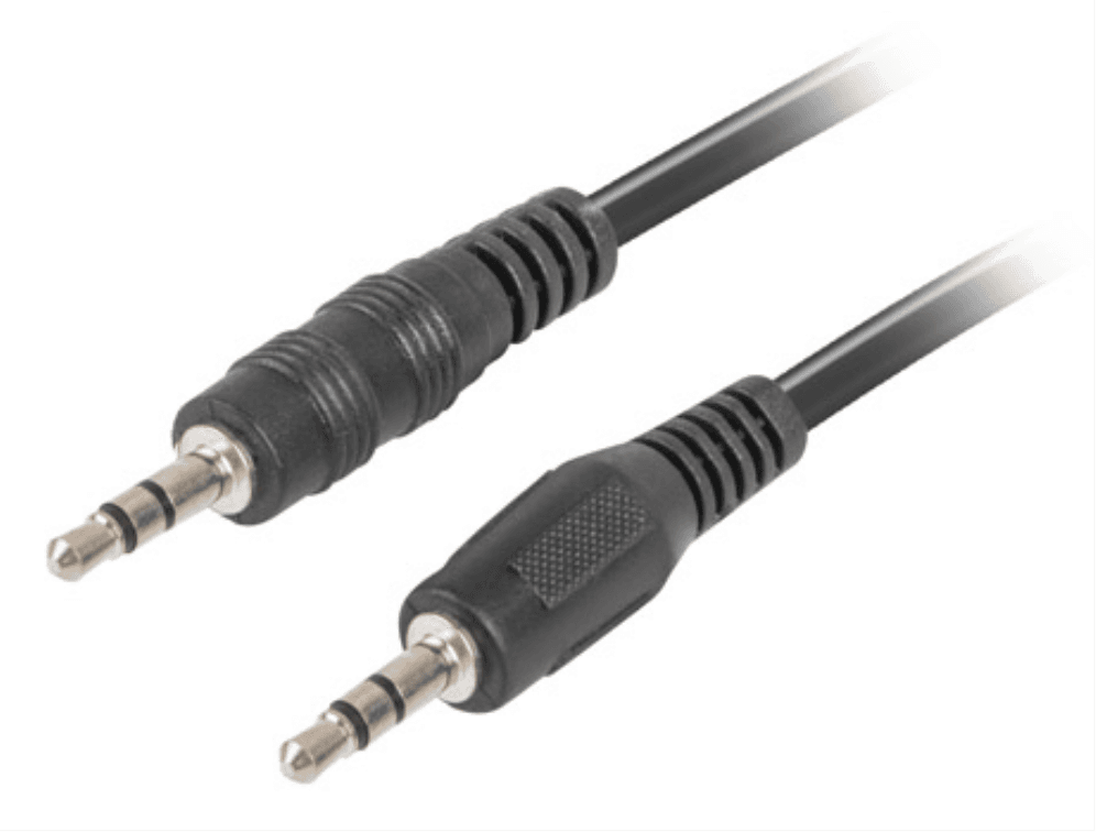 Lanberg CA-MJMJ-10CC-0020-BK cable de audio 2 m 3,5mm Negro
