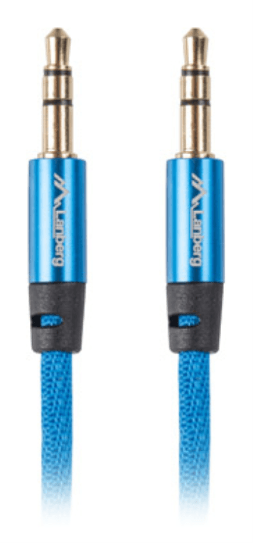 Lanberg CA-MJMJ-10CU-0030-BL cable de audio 3 m 3,5mm Azul