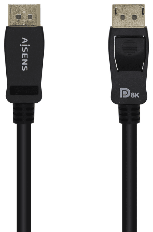 AISENS Cable Displayport Certificado V1.4 8k@60hz, DP/M-DP/M, Negro, 2.0m