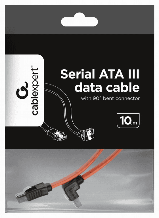 Gembird CC-SATAM-DATA90 cable de SATA 0,5 m Negro, Rojo