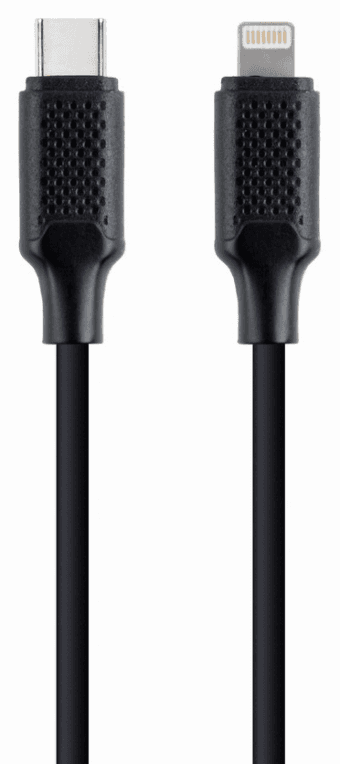 Gembird CC-USB2-CM8PM-1.5M cable de conector Lightning 1,5 m Negro