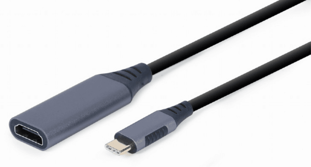 Gembird A-USB3C-HDMI-01 adaptador de cable de vídeo 0,15 m USB Tipo C HDMI tipo A (Estándar) Negro, Gris